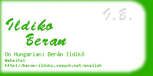 ildiko beran business card