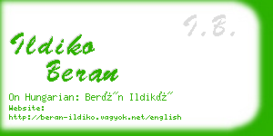 ildiko beran business card